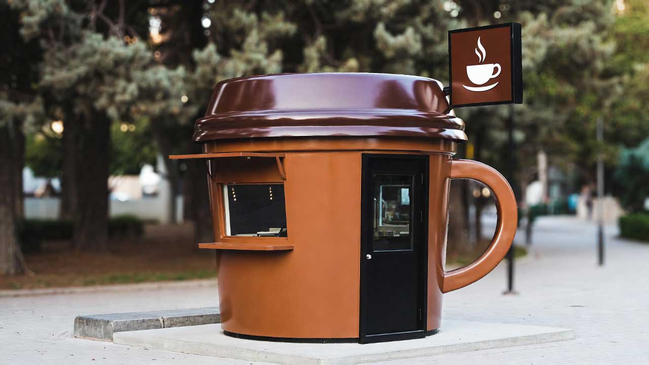 کیوسک لیوانی قهوه